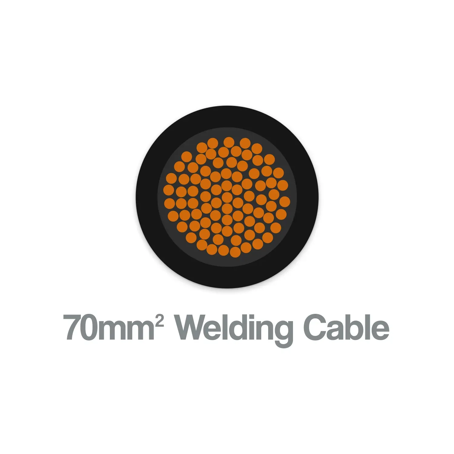 Welding Cable 70mm² Black H01N2-E EN 50525-2-81 Priced Per Metre
