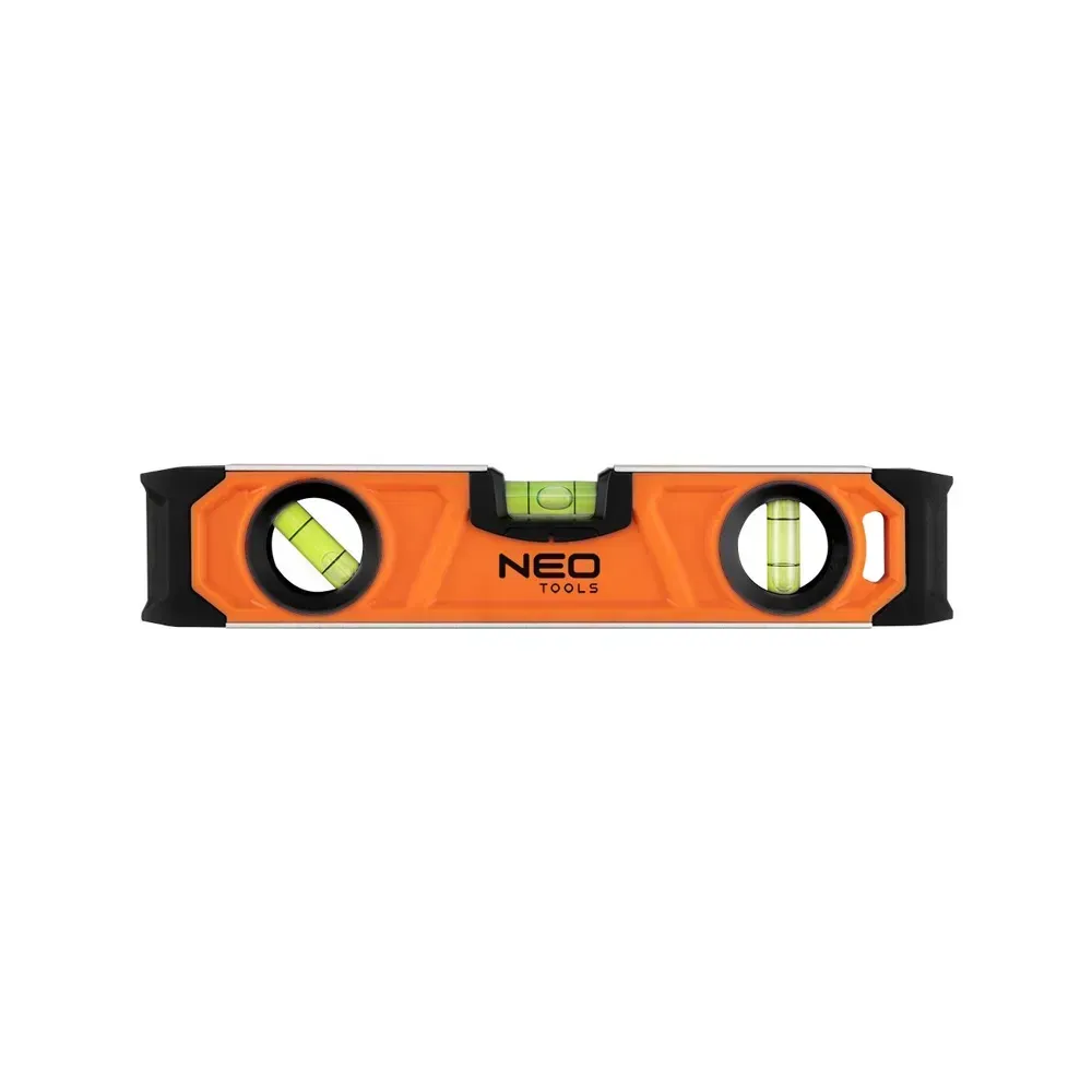 NEO Tools 230mm torpedo spirit level with 3 vials and magnet