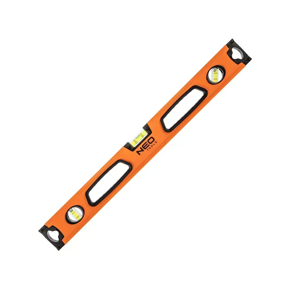 60cm magnetic aluminum level with handle and shock-absorbing ends
