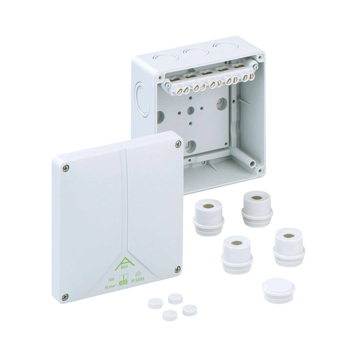 Spelsberg Abox 100-10² Junction Box 140×140×79 IP54/IP65 IK07 Grey