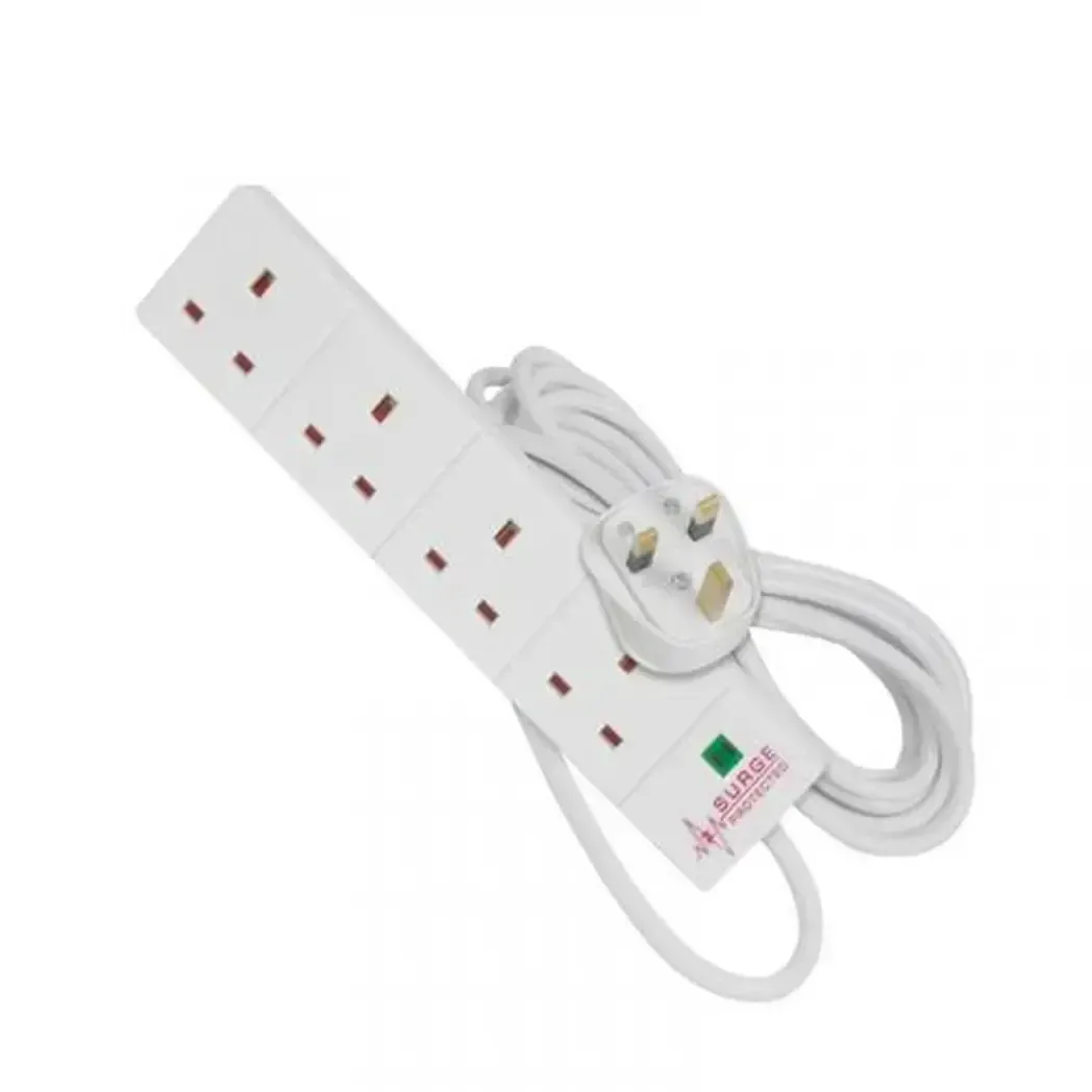 8307SURGE - Trailing Socket 4G 13A Surge Protected 2 Metre Cable