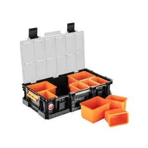 Professional modular storage box with removable containers for accessories