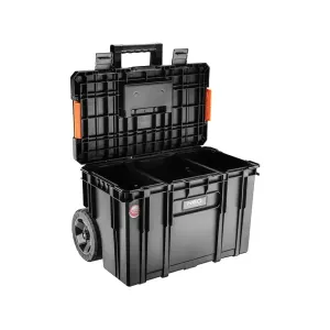 Heavy-duty mobile tool organizer with telescopic aluminum handle