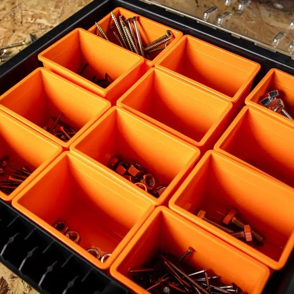 Organizer with removable compartments for workshop and DIY storage