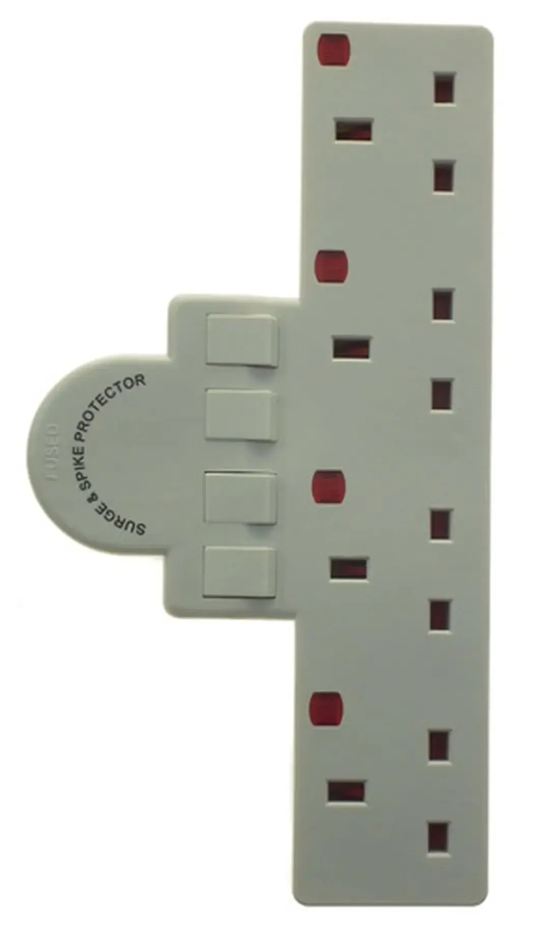 8544 - Powermaster 4 Gang 13A Direct Plug In Switched Socket Surge Protected