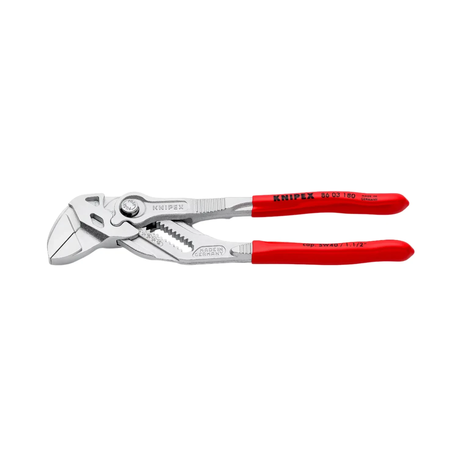 Knipex Pliers Wrench 180mm 86 03 180 Red Chrome Vanadium