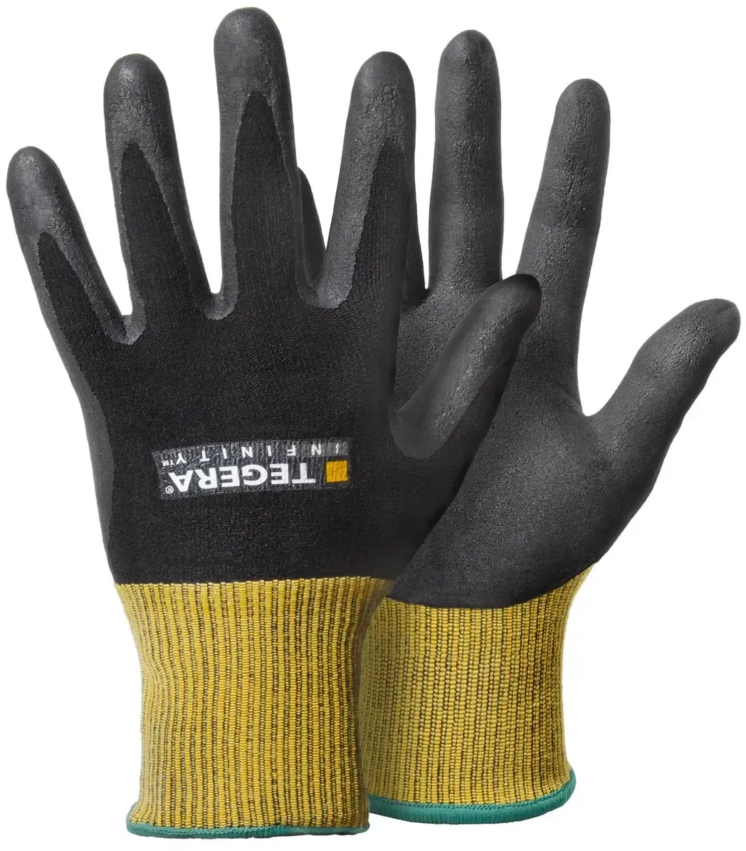8801RGREEN - Safety Glove 8800 Size 9 Large Green Rim Tegera