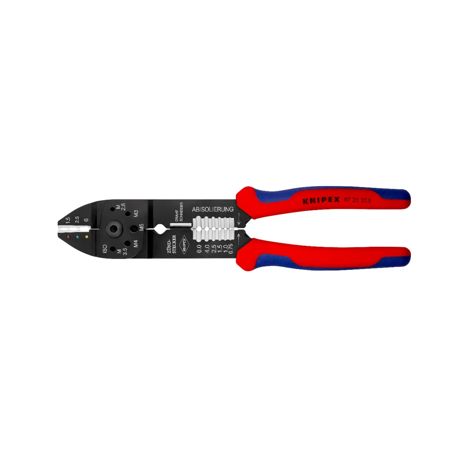 Knipex 97 21 215 Crimping Pliers 0.5-6.0mm² 215mm