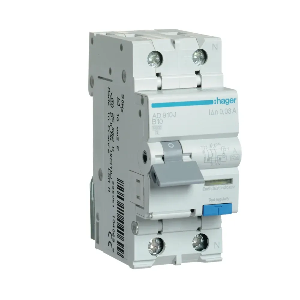 Hager 10A B RCBO Type A