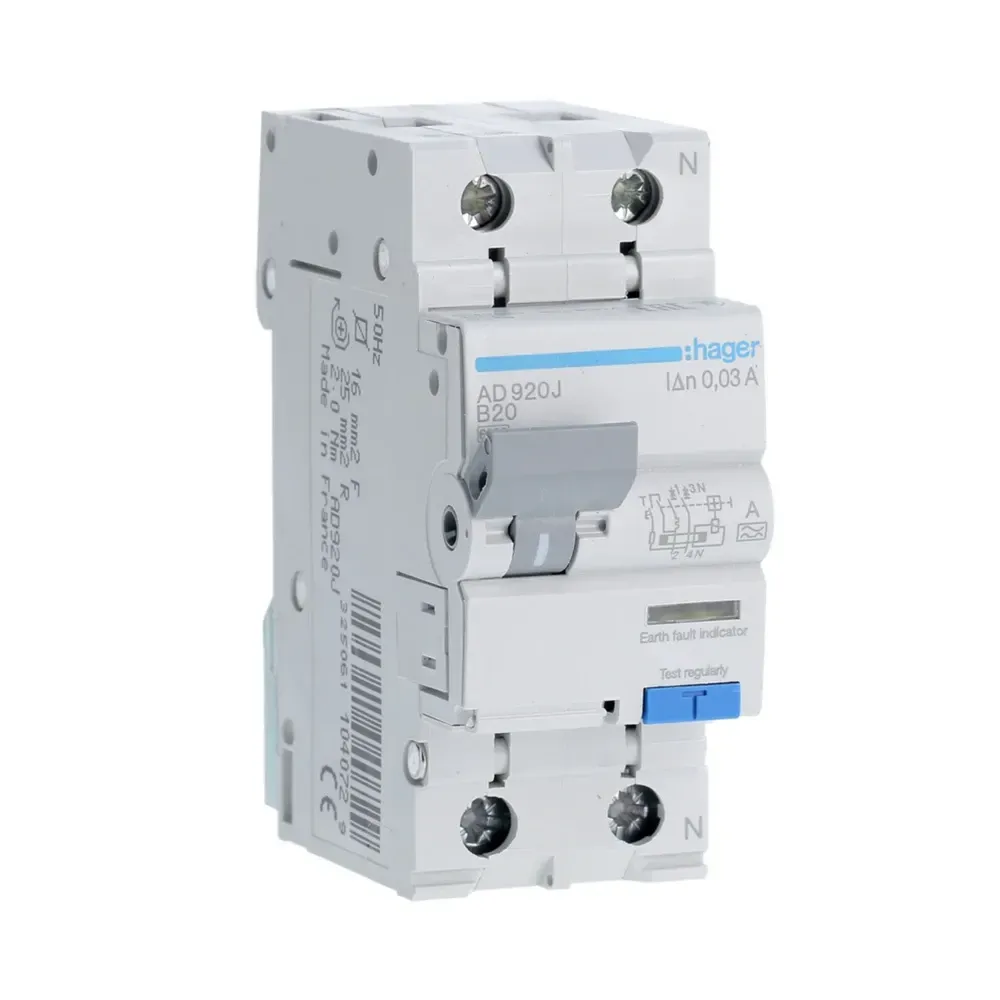 Hager 20A B RCBO Type A