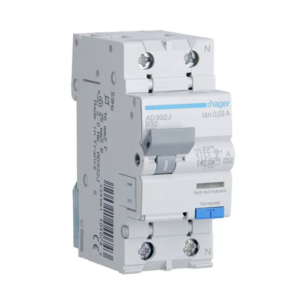 Hager 32A B RCBO Type A