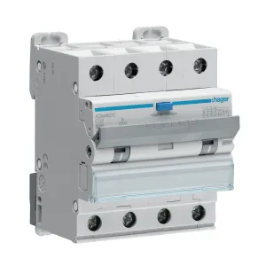 Hager RCBO 4P 32A 30mA C Curve Type A