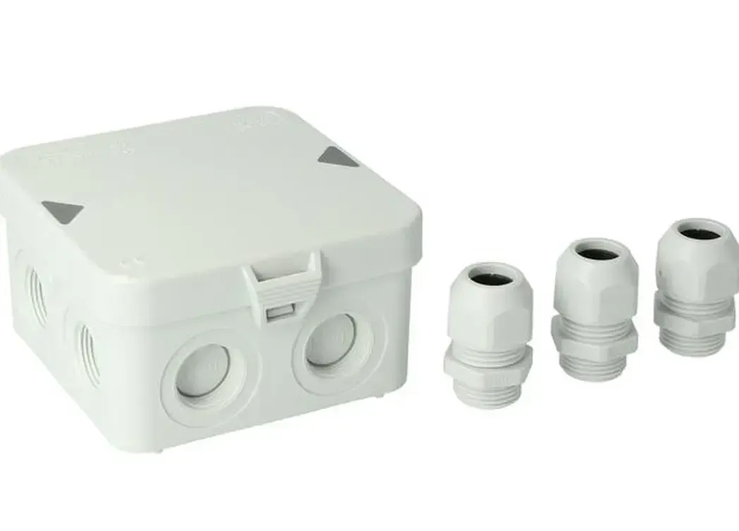 AT2280 - Attema Junction Box with 3x20mm Gland IP65 95x95x45mm