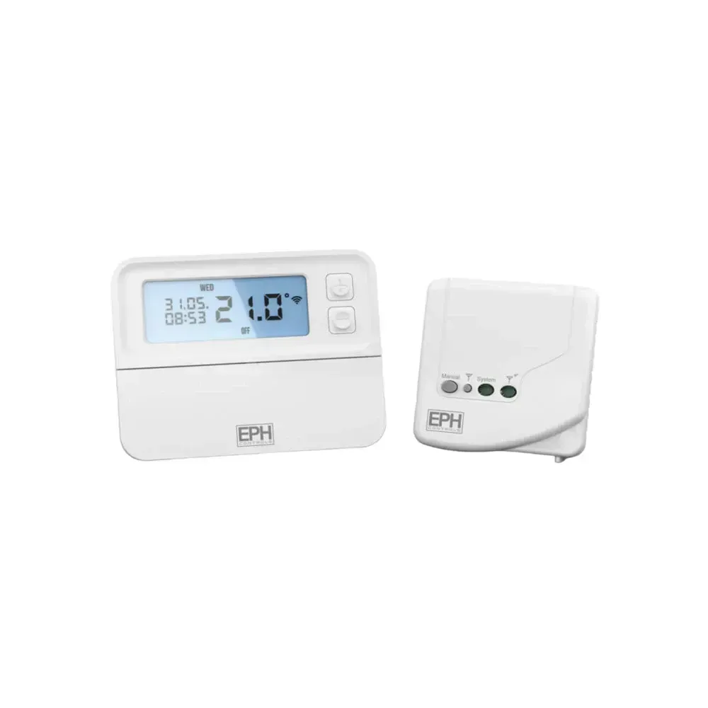EPH Battery Operated Digital Room Thermostat with RF Receiver