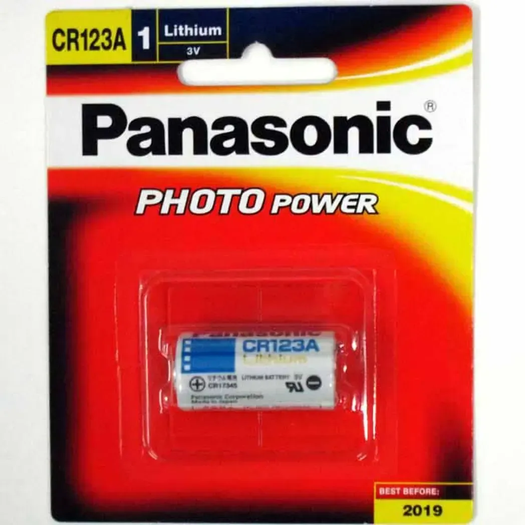 CR123A - Panasonic Battery 3V Lithium CR123A - Pack of 1