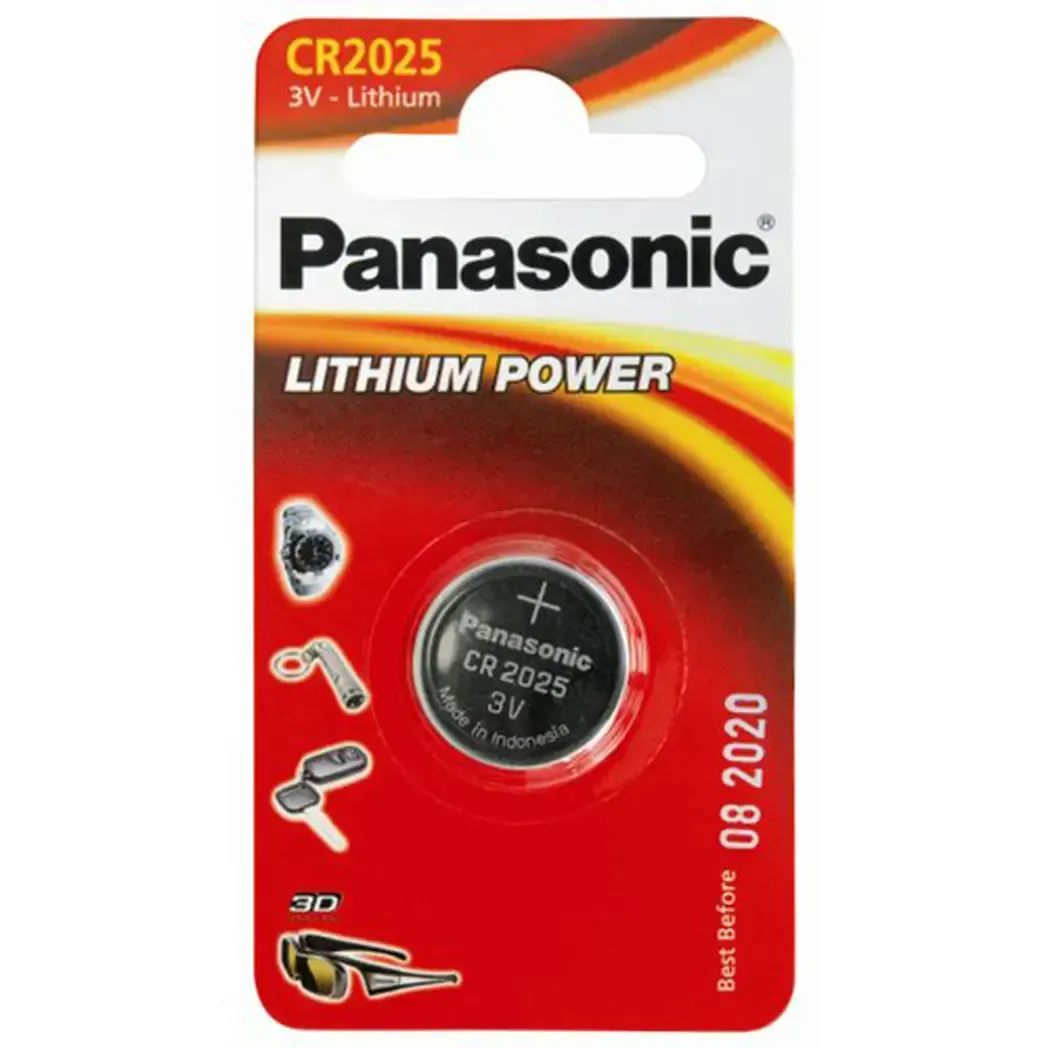 CR2025 - Panasonic Battery 3V Lithium Coin Cell - CR2025 Pack of 1