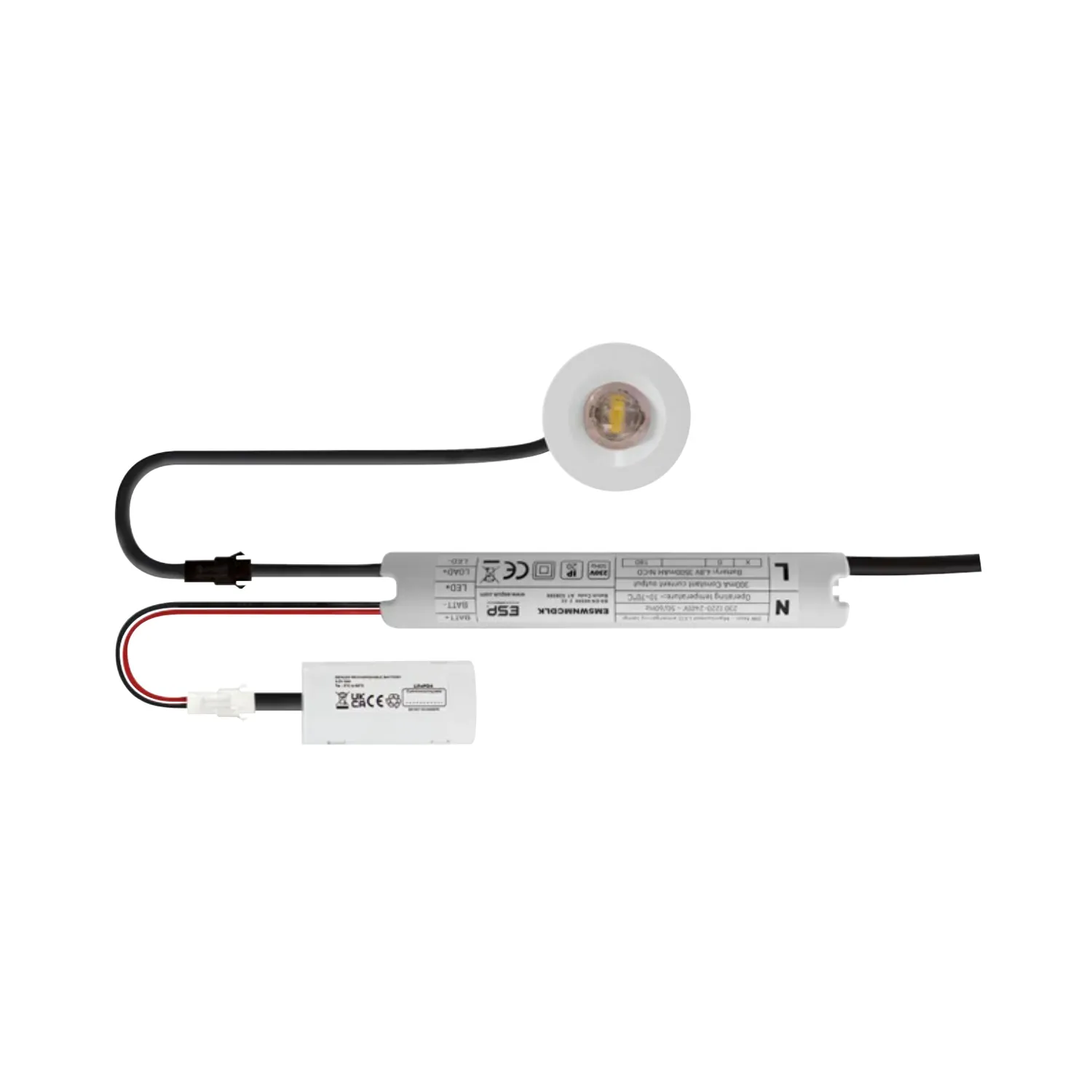 Duceri D2411WH 5W LED Non-Maintained Emergency Downlight IP20 White