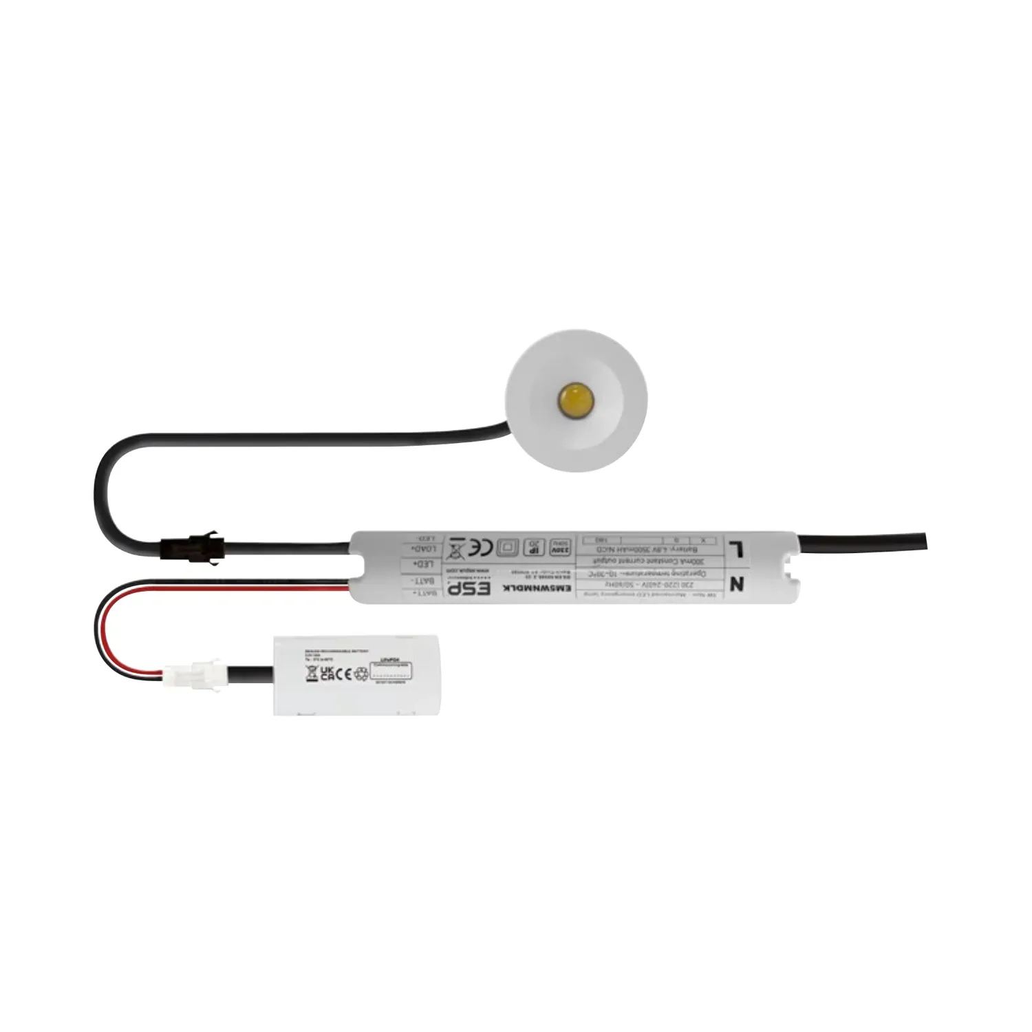 Duceri D2413WH 5W LED Emergency Downlight Non-Maintained IP20 White