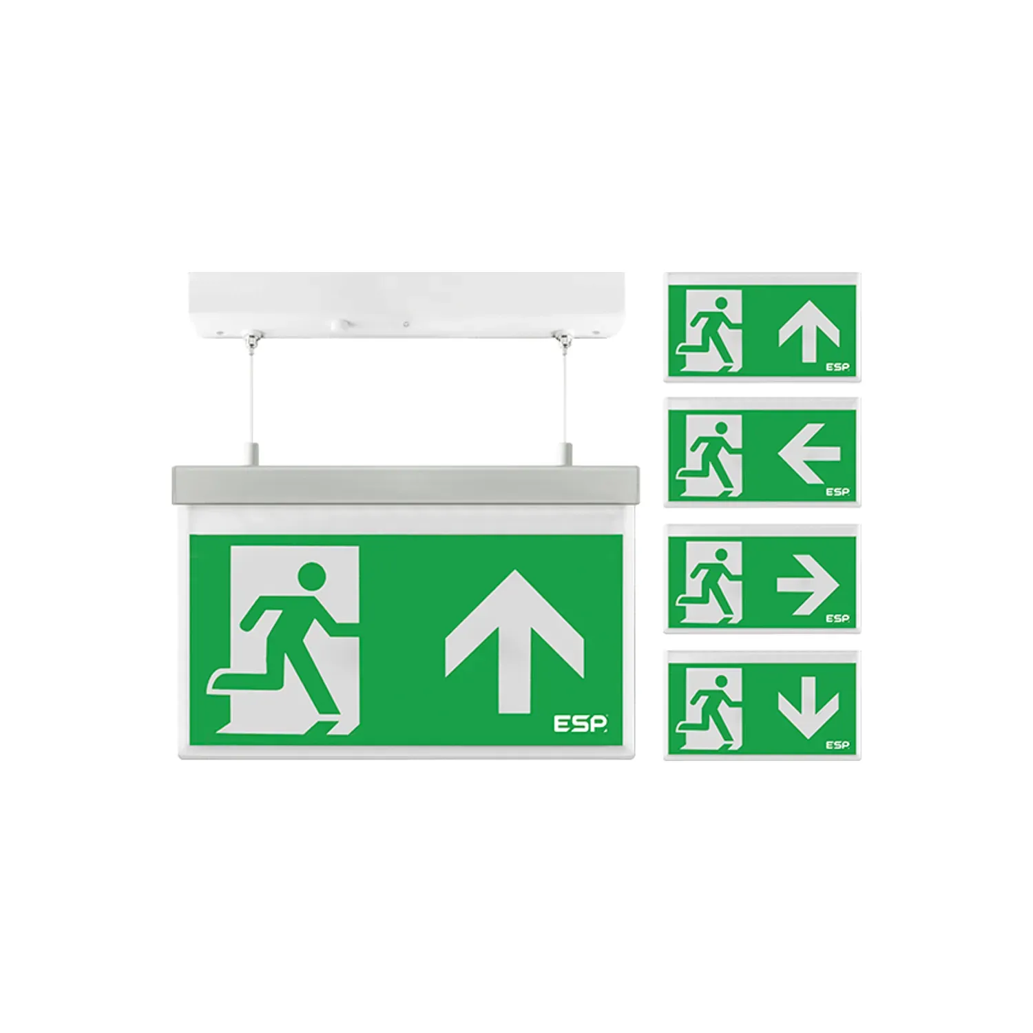 Duceri 3W LED Hanging Exit Sign All Legends Maintained Non-Maintained IP20 D330AWH