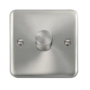 DPSC140 - Click Deco Plus 1 Gang 2 Way 400VA Satin Chrome Dimmer Switch DPSC140