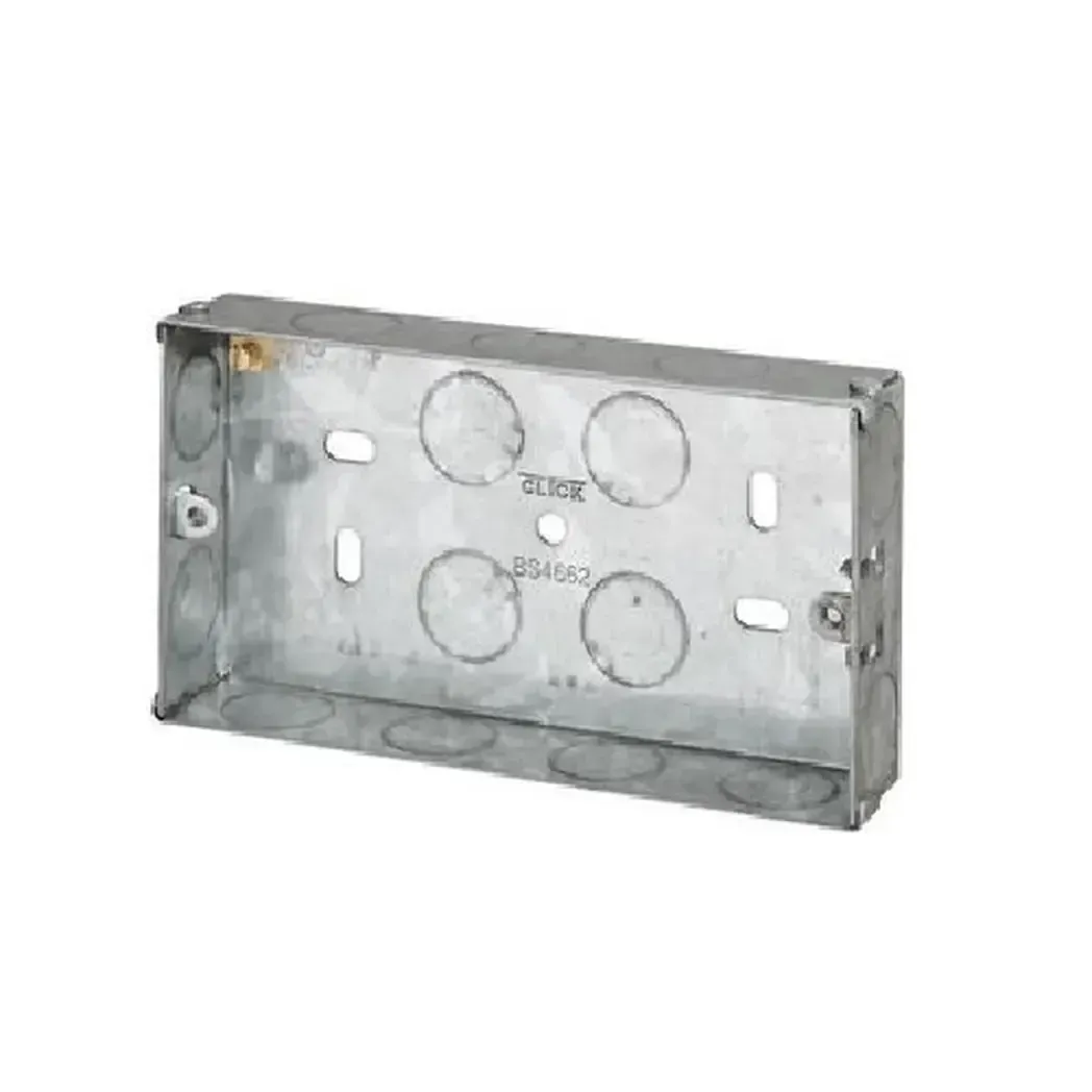 E12 - Fush Box 25MM 2-Gang Steel