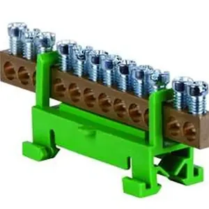 EB12 - 12 Way 16mm Earth Bar Din Rail Mounted