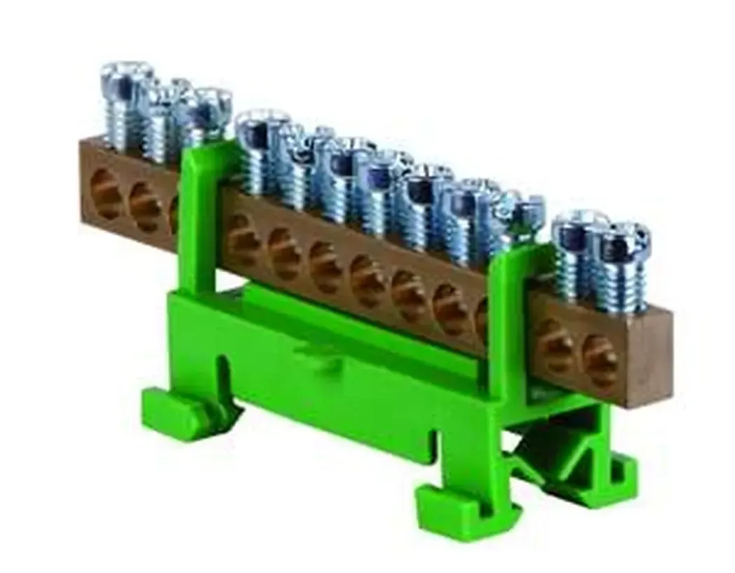 EB12 - 12 Way 16mm Earth Bar Din Rail Mounted