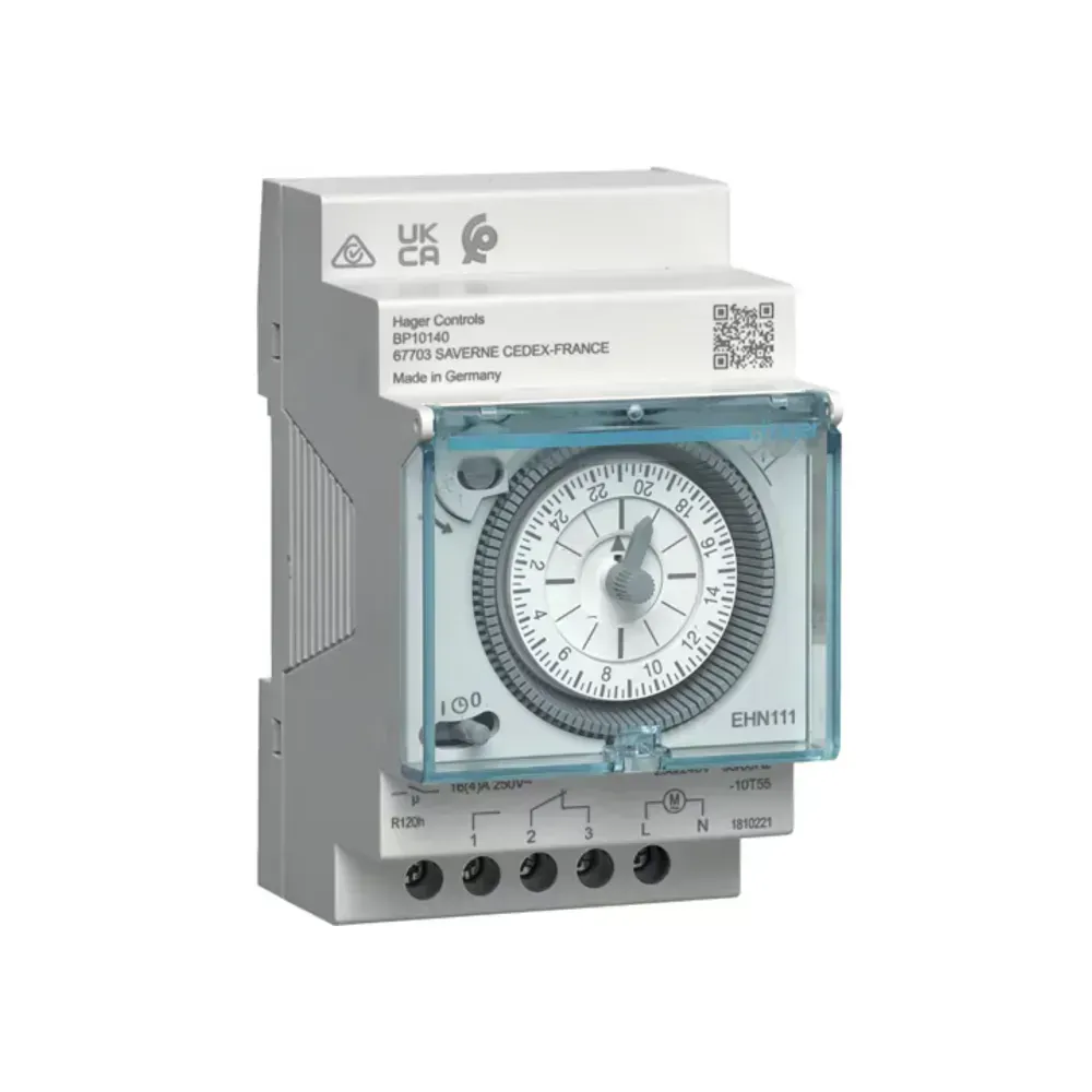 Daily timer with 120-hour reserve, ideal for reliable daily operations.