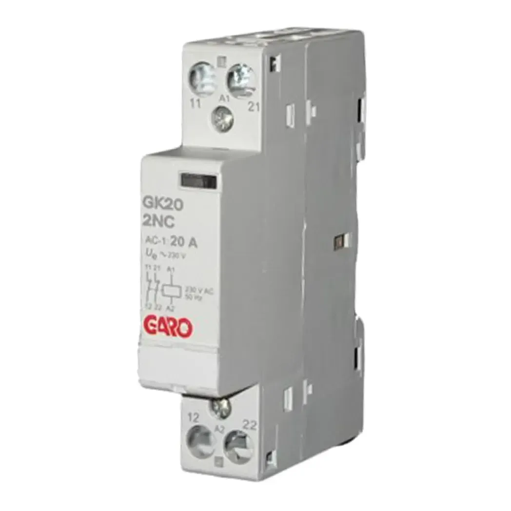 GK202NC - Garo 2 Pole 20 Amp Modular Contactor Normally Closed GK20-2NC