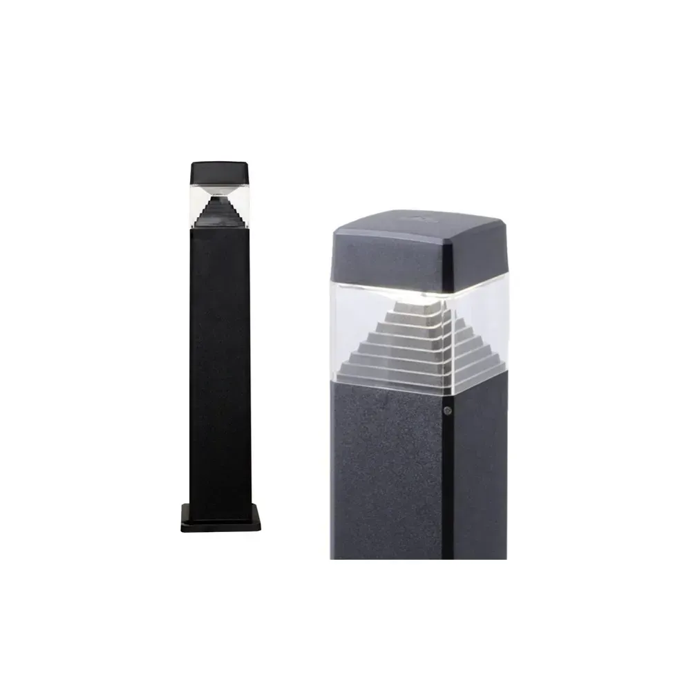 Ester 800mm Black LED Bollard Light with GX53 Lamp 10W CCT Selectable