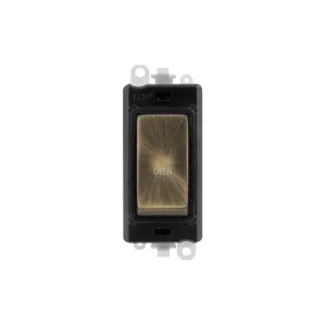 Click GridPro 20A double pole switch module antique brass