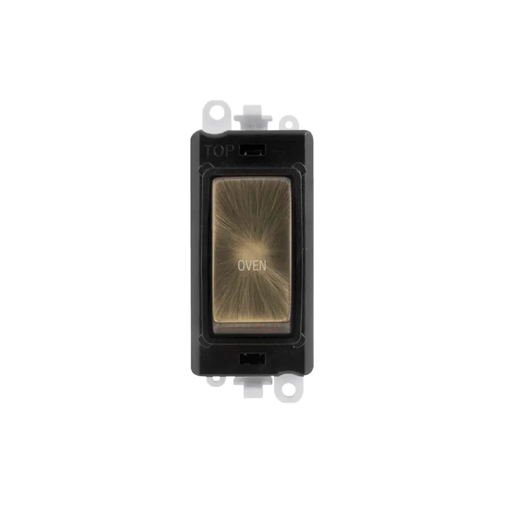 Click GridPro 20A double pole switch module antique brass