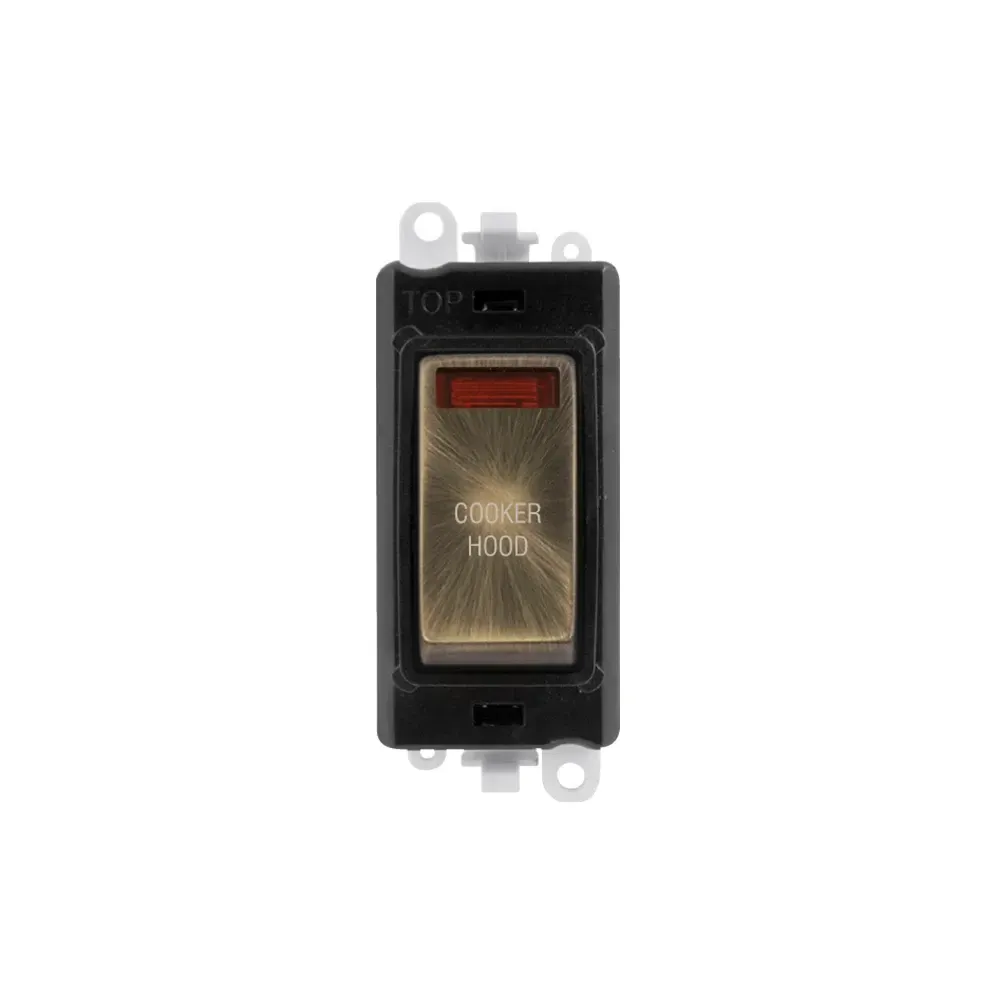 GM2018NBKAB-CH 20AX double pole cooker hood switch module antique brass
