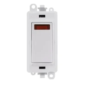 GM2018NPW - Click GridPro 20A Double Pole Switch Module, 2-Way, Neon, Polar White