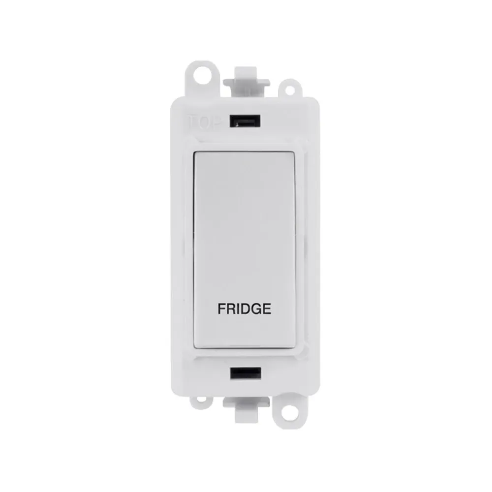 Click GridPro 20A Double Pole Switch Module, 2-Way, Fridge, Polar White