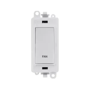 Click GridPro 20A Double Pole Switch Module, 2-Way, Fan, Polar White
