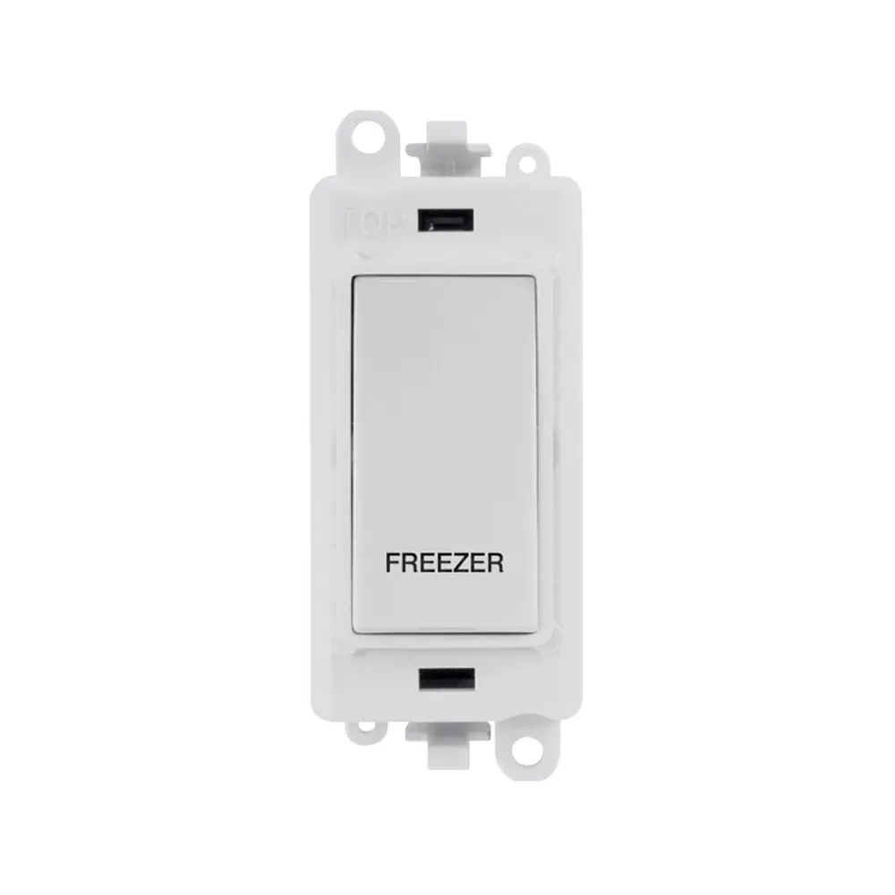 Click GridPro 20A Double Pole Switch Module, 2-Way, Freezer, Polar White