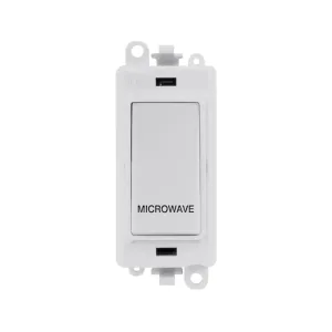 Click GridPro 20A Double Pole Switch Module, 2-Way, Microwave, Polar White