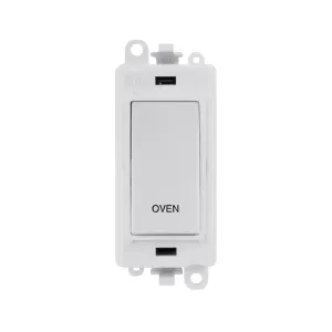 Click GridPro 20A Double Pole Switch Module, 2-Way, Oven, Polar White