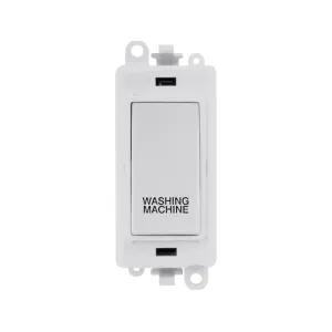 Click GridPro 20A Double Pole Switch Module, 2-Way, Washing Machine, Polar White