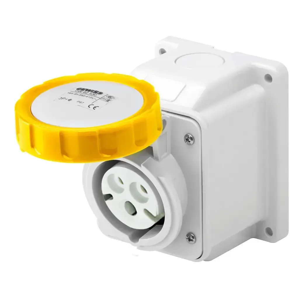 GW62434 - Gewiss 110V 3-Pin 32A Socket IP67