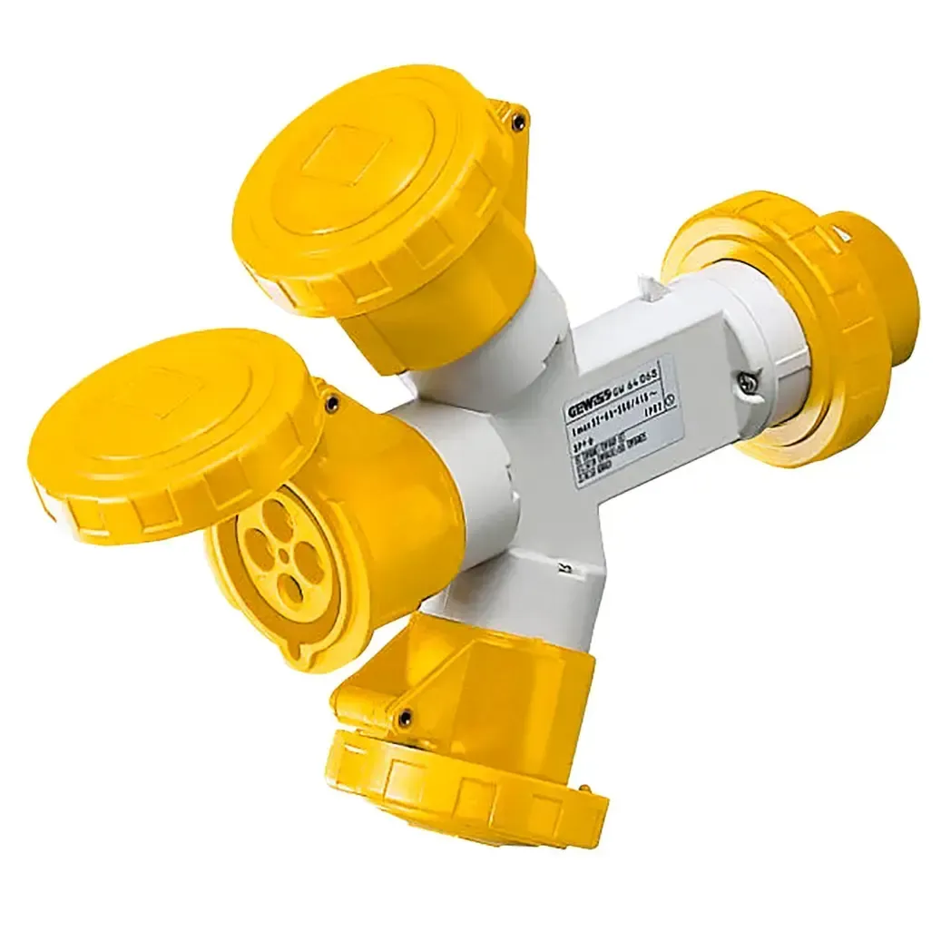 GW64022 - Gewiss 3 Way Multi-Outlet Industrial IP67 GW64022