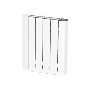 TITAN 600W 4-Fin Electric Radiator with WiFi control, mounted on a wall.