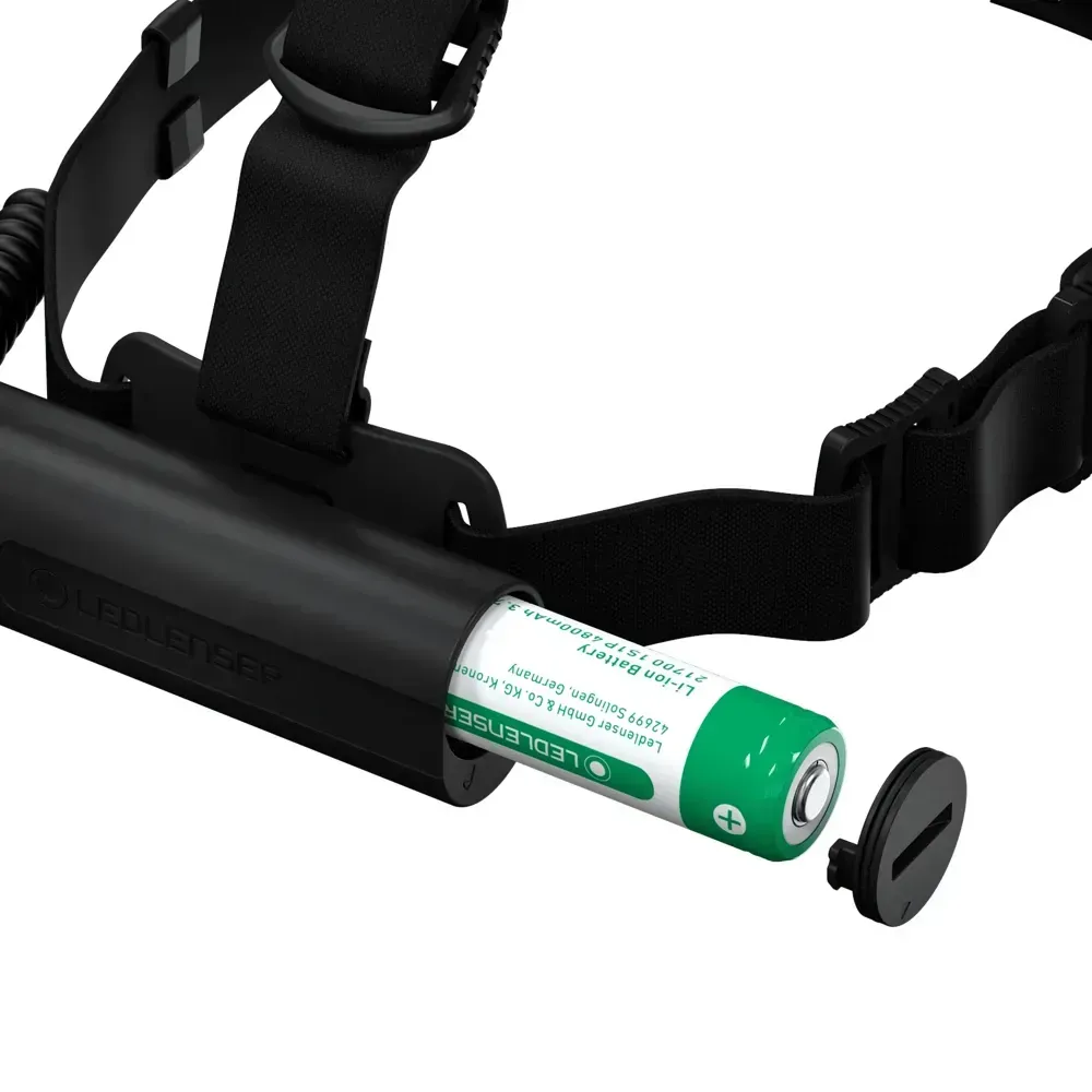 Powerful 1000 lumen rechargeable head torch with spot and flood beam options