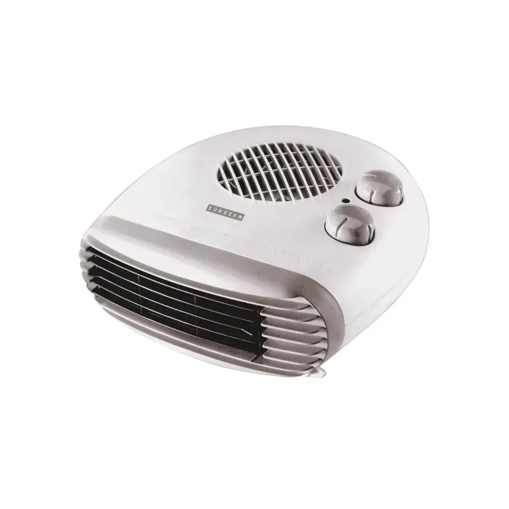 Sunbeam fan heater with 1000W/2000W settings and safety features