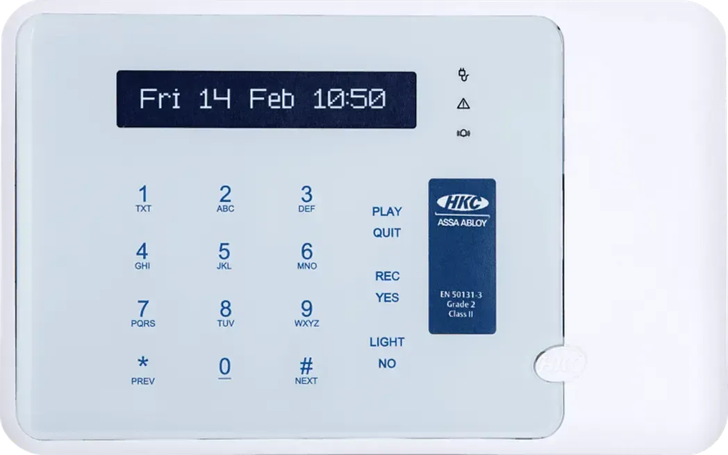HKCSWRKPTW - Hkc Keypad With Touch Screen Panel Slim Line White