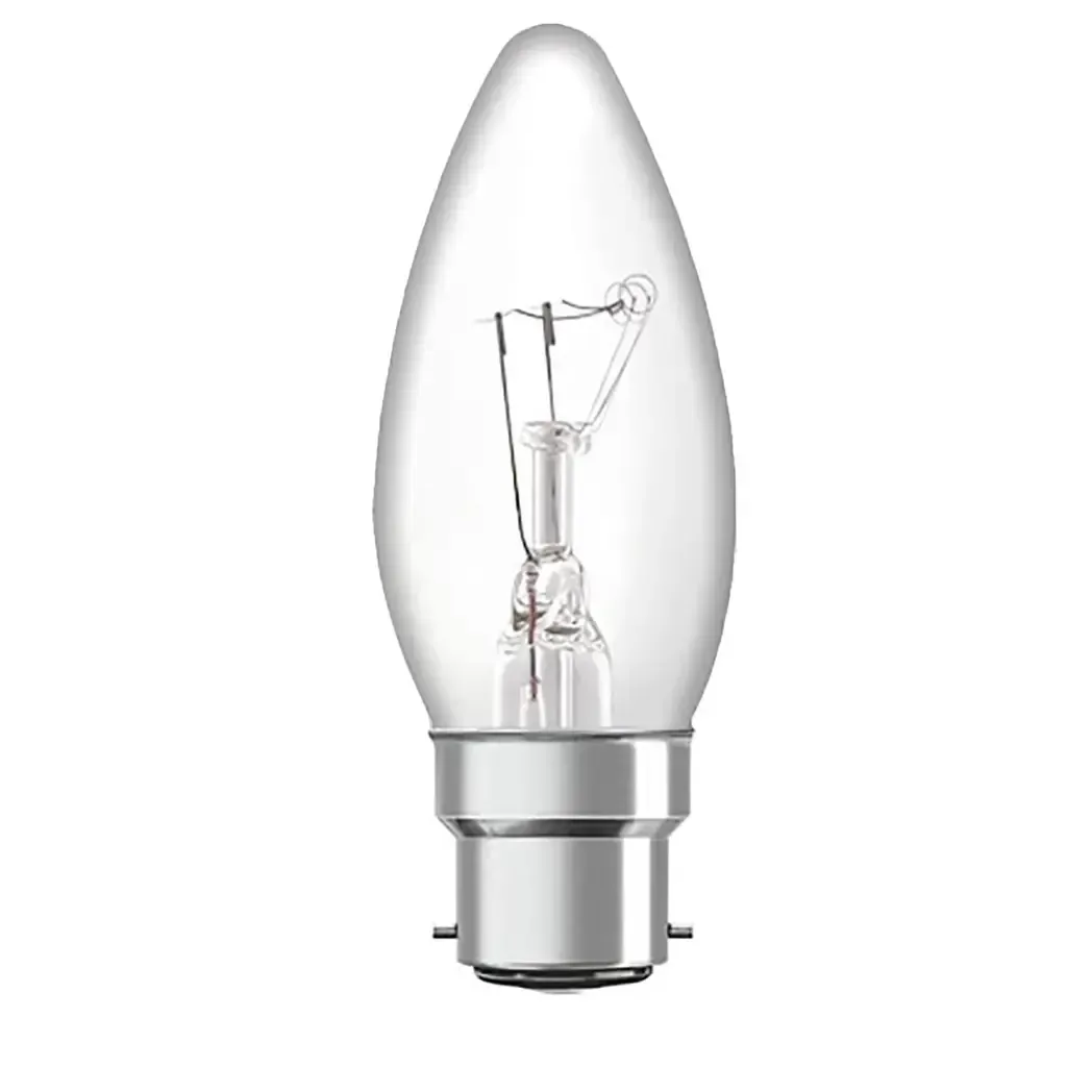 HLO6242 - Halo Candle Halogen Lamp Clear B22 42W WW HLO6242
