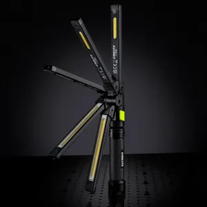 Unilite IL-925R 925lm folding inspection light with top torch and battery indicator