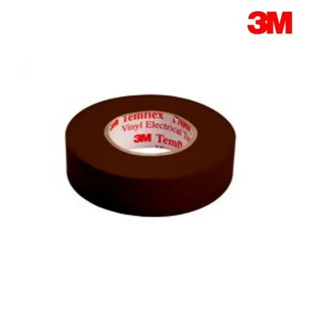 INTAPEBROWN - 3M Temflex 1500 BROWN PVC Electrical Insulation Tape 20m