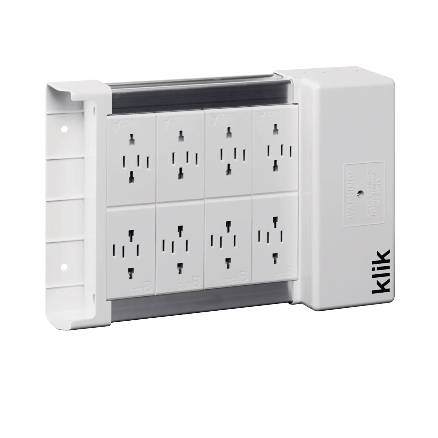 Hager KLDS8 8-Way Lighting Distribution Unit 16A - White Metal